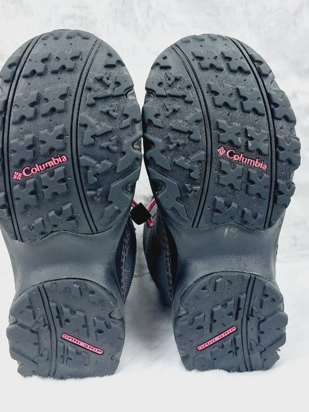 Columbia Women's Black Purple Rope Tow III Cozy Faux Fur Winter Snow Boots Sz 6